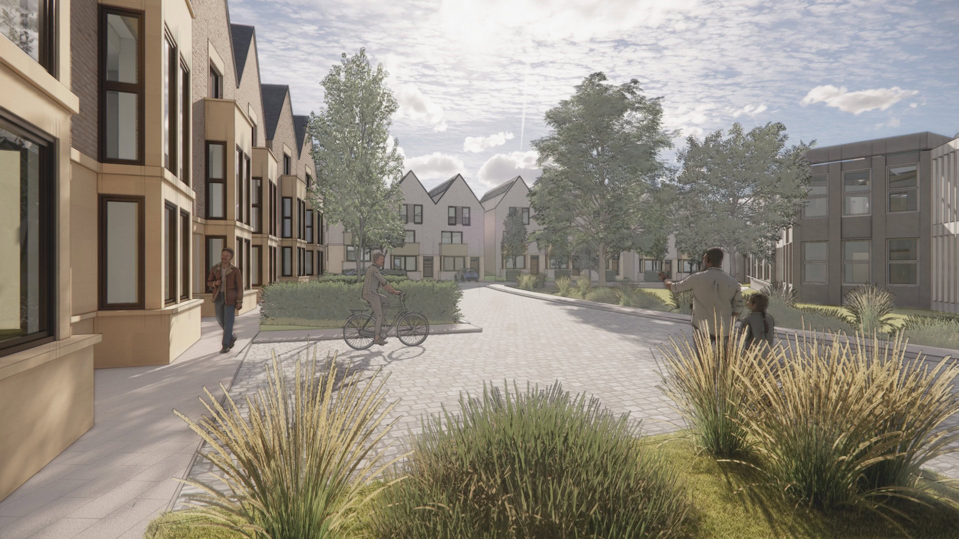 Lead Image. Caption Illustration Of Grace House Courtyard